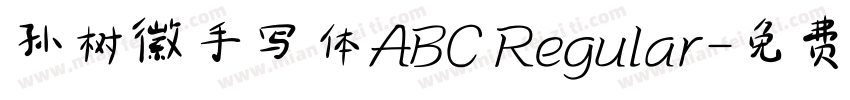 孙树徽手写体ABC Regular字体转换